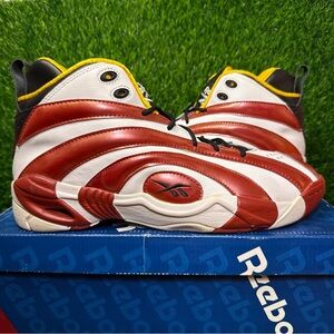Reebok Shaqnosis OG Miami Heat White Red Yellow Shaq